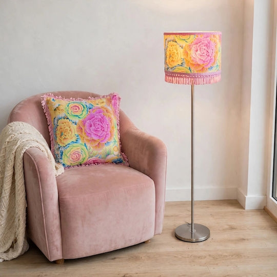 Floor Lamp with E27 Lamp Bulb Base Pink