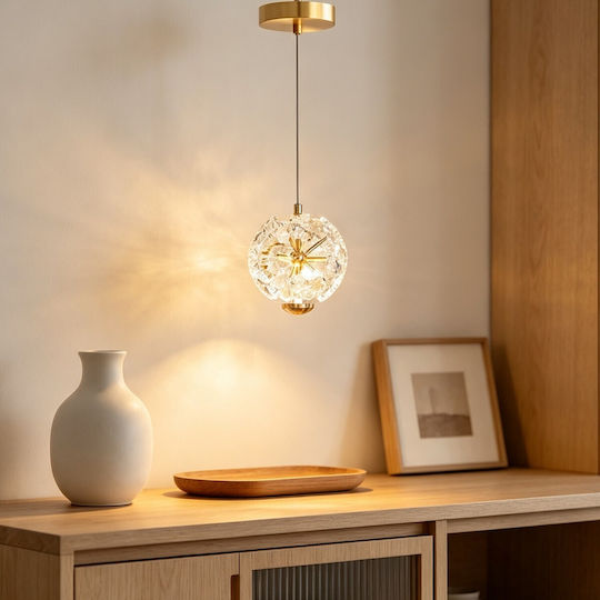 Verstellbare Deckenleuchte Gold LED mit Warmes Weiß Licht mit Kristallen Verstellbare Deckenleuchte Gold LED mit Warmes Weiß Licht mit Kristallen