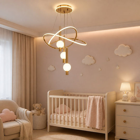 Emporio Collection Deckenleuchte Mit Verstellbarer Höhe Gold LED Mit Warm Weißem Licht PA-137 Emporio Collection Deckenleuchte Mit Verstellbarer Höhe Gold LED Mit Warm Weißem Licht PA-137