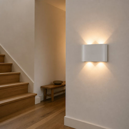 Lampă de Perete cu LED Integrat și Lumină Alb Cald 12x8x4cm