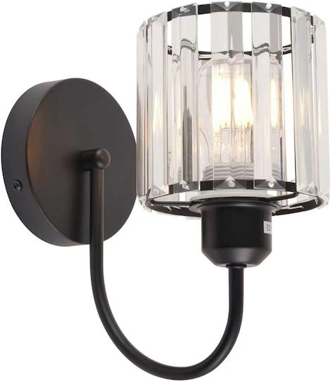 Artekko Wall Lamp with E14 Lamp Bulb Base Black 14x14x20cm