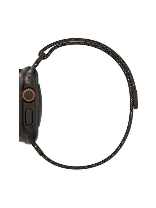 Decoded Milan Traction Каишка Неръждаема Стомана Apple Watch Ultra Series 1 2 3 49mm Series 1–11 Se 1-3 Черен De-d25aws49tcs1tmbk