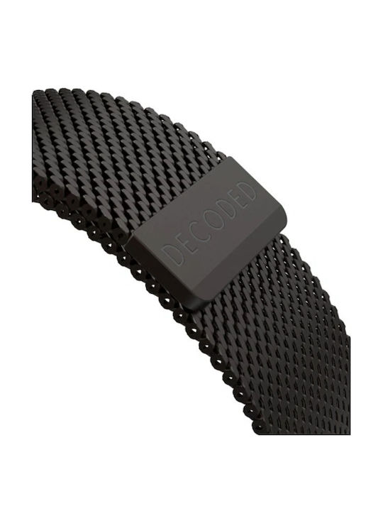 Decoded Milan Traction Каишка Неръждаема Стомана Apple Watch Ultra Series 1 2 3 49mm Series 1–11 Se 1-3 Черен De-d25aws49tcs1tmbk