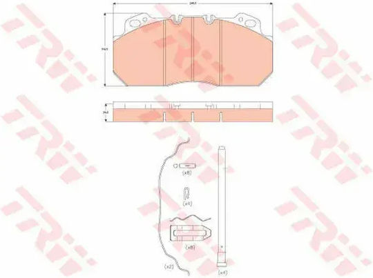 Trw Gdb5019 Brake Pad Set Disc Brake