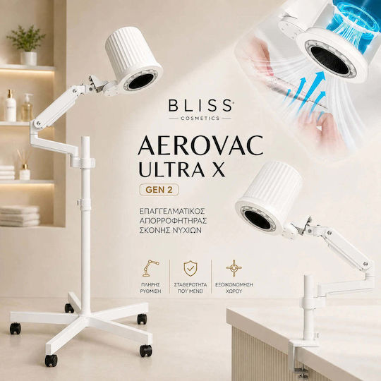 Bliss Cosmetics Aerovac Ultra X Gen 2 Вграден Прахоуловител За Нокти 100W