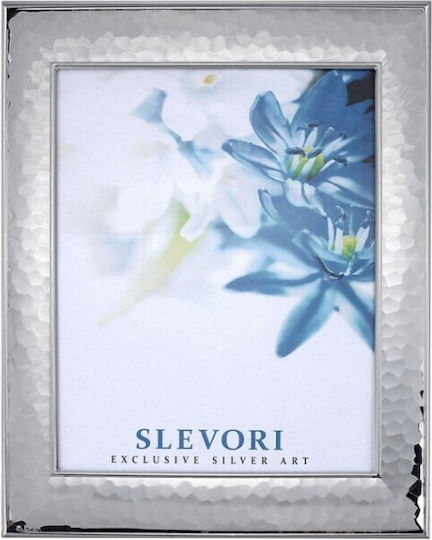 Slevori Κορνίζα με Λευκό Πλαίσιο Ασημένια 15x20 Slevori Κορνίζα με Λευκό Πλαίσιο Ασημένια 15x20