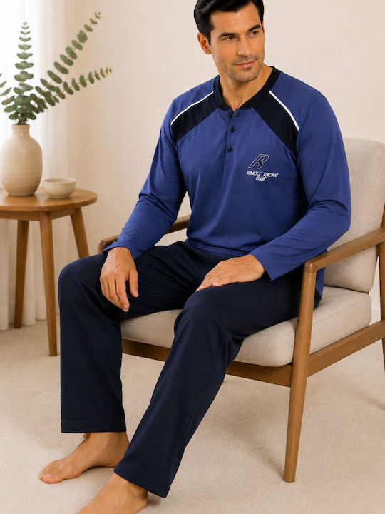 Rimoli Winter Men's Pyjamas Blue Navy