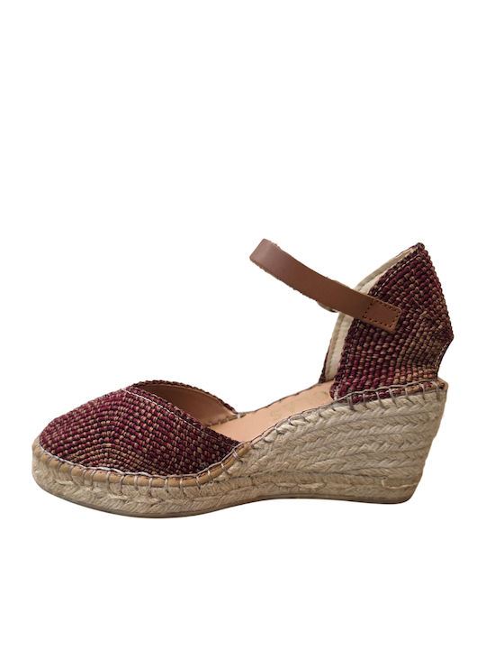 Espadrile Dama În Culoare Burgundy