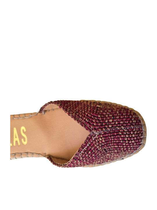 Espadrile Dama În Culoare Burgundy