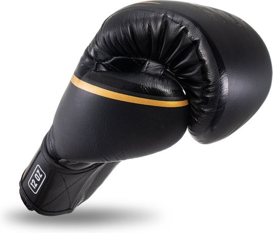 King Pro Boxing Leather Boxing Gloves for Competition Black
