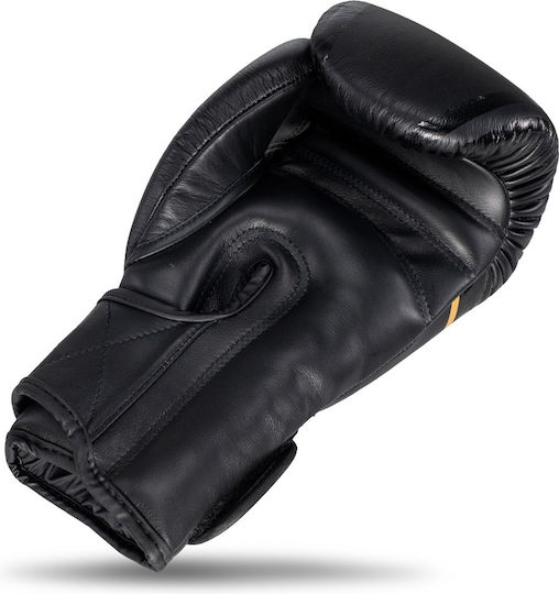 King Pro Boxing Leather Boxing Gloves for Competition Black