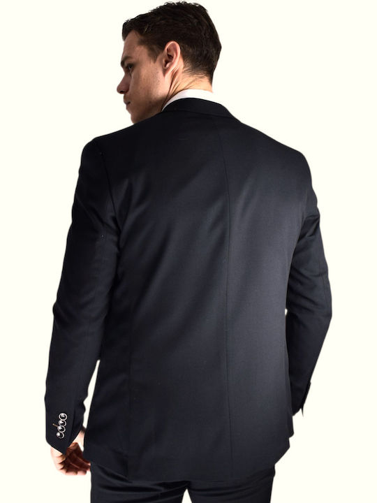 Men's Suit with Vest Black