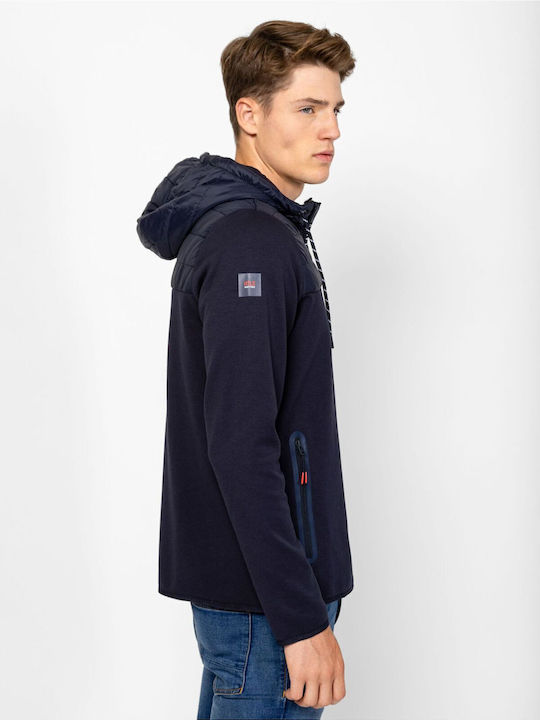 Herren Sweatshirt mit Dunkelblauer Kapuze