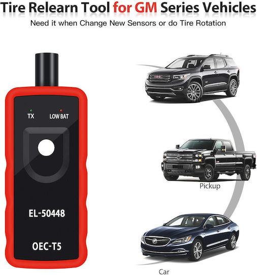 Instrument de resetare și activare a senzorului de presiune în pneuri TPMS Jdiag 50448
