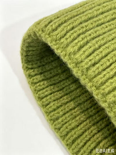 Unisex Mütze Fleece Gestrickte Mütze in Grün