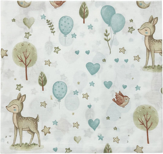 Bunny Bebe Baby Bettlaken Für Wiege Baumwolle Blau 80x110cm Bunny Bebe Baby Bettlaken Für Wiege Baumwolle Blau 80x110cm