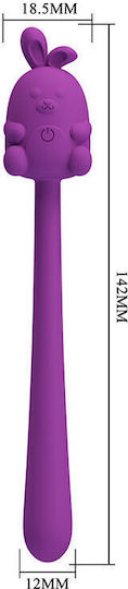 Pretty Love Cute Bunny Flirting Stick Вибратор Заек 16.5cm Лилав