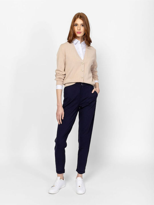 Cardigan Pentru Femei Tricotat Cu Nasturi Sand