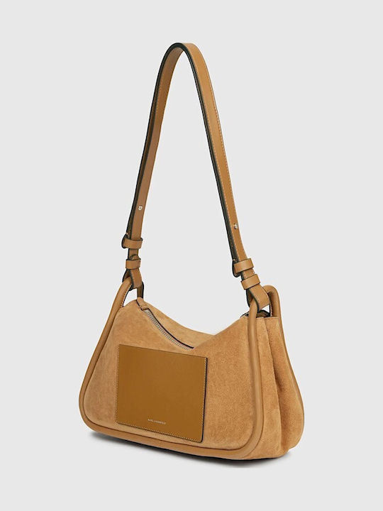 Damentasche Messenger Wildleder Tabac Braun