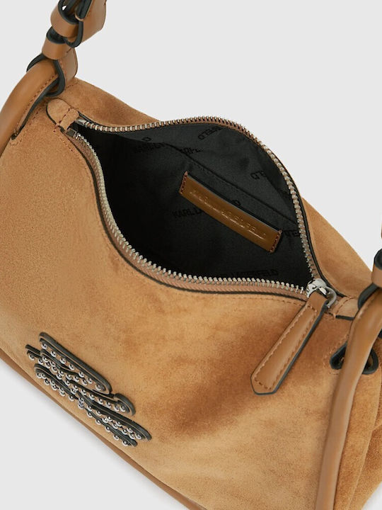 Damentasche Messenger Wildleder Tabac Braun