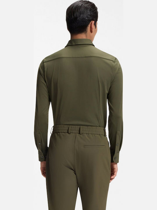 Short Sleeve Shirt in Narrow Fit Olive