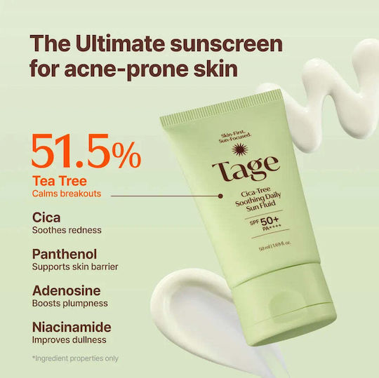 Tage Cica-Tree Soothing Sunscreen Face Lotion SPF50+ 50ml