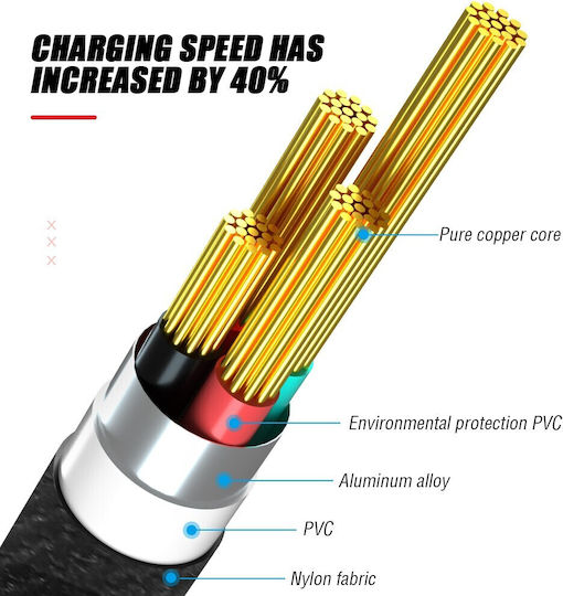 Amorus USB-A zu Lightning Kabel Schwarz