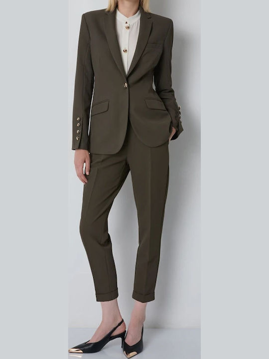 BSB Damen Krepp Blazer Olive