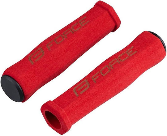 Force Foam Hard MTB 38281 Mountain Bicycle Handlebar Grips in Red Color