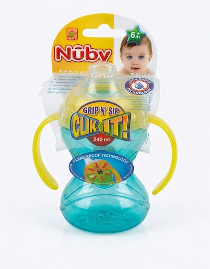 Nuby Toddler Cup It Plastic Blue 240ml