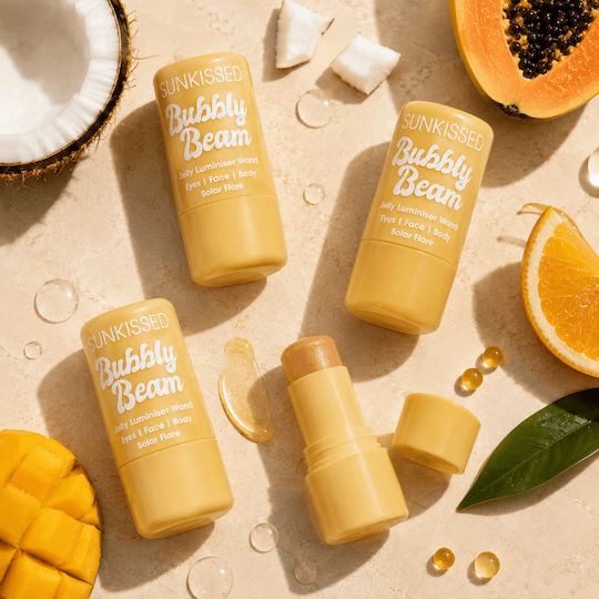 Sunkissed Bubbly Beam Solar Flare Gelee Luminiser Stift 8g Strahlender Glanz Augen Gesicht & Körper