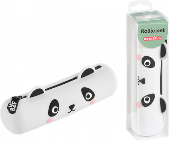 Panda Rollie Pet Silicone Pencil Case White Panda