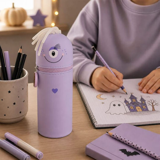 Lulubug Monster Gang Pooky Purple Pencil Case