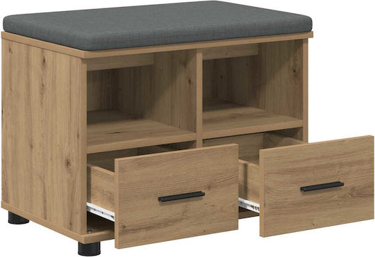 vidaXL Flurmöbel & Aufbewahrung mit Bank Eiche 60x38x46cm