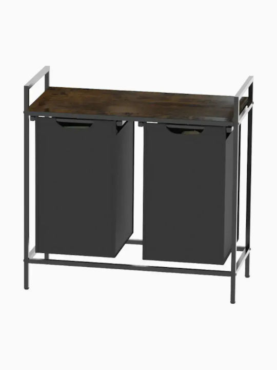 Coș de rufe din țesătură 130lt 73x33x73cm Negru