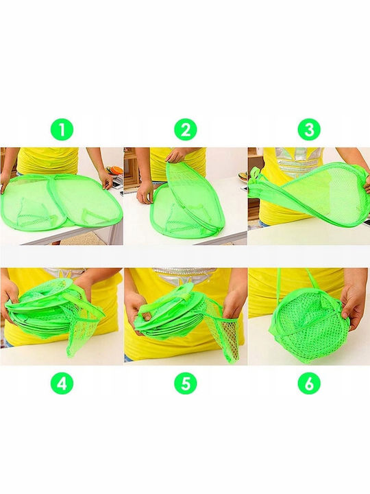 Collapsible Fabric Laundry Basket 40lt Green
