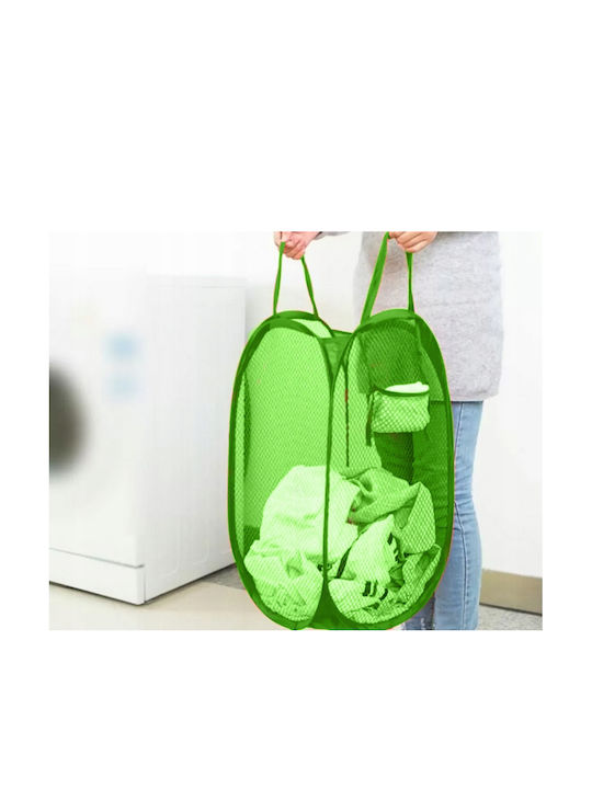 Collapsible Fabric Laundry Basket 40lt Green