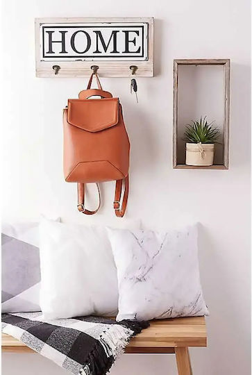 Wooden 3 Hooks 35x18x25cm