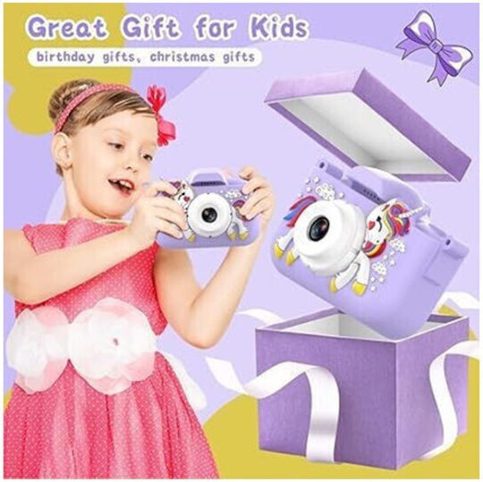 X10S Unicorn Kinderkamera 12MP Hellblau