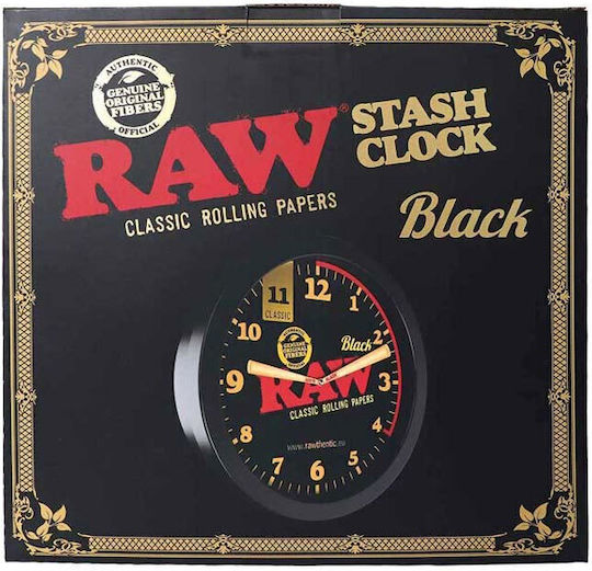 Raw Cutie de siguranță Ceas de perete Black Clock