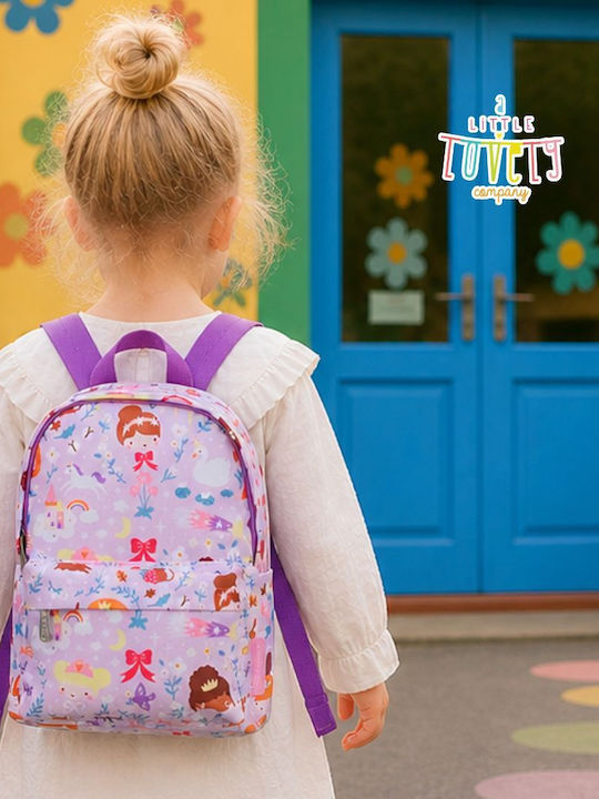 A Little Lovely Company Kindergarten Backpack School Bag Purple 22 x 10 x 30cm