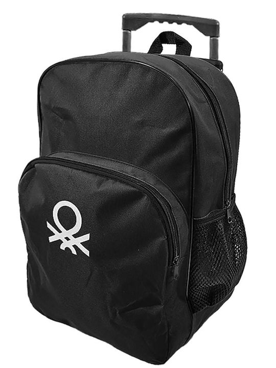 Benetton Ghiozdan Școlar Troler Pentru Școala Primară Negru 28 x 12 x 41 cm