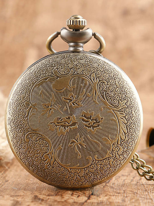 Spider-Man Marvel Logo Pocket Watch In Bronze Tone Molfs