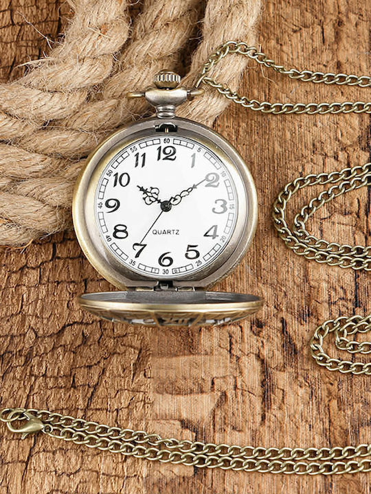 Spider-Man Marvel Logo Pocket Watch In Bronze Tone Molfs