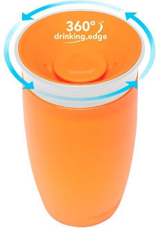 Munchkin Baby- und Kleinkindbecher Miracle Sippy Cup aus Kunststoff Orange 296ml