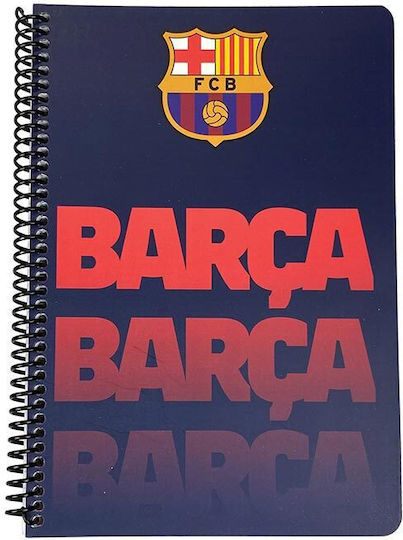 Спирална Тетрадка С Редове B5 70 Листа 2 Теми Barcelona Fc Син