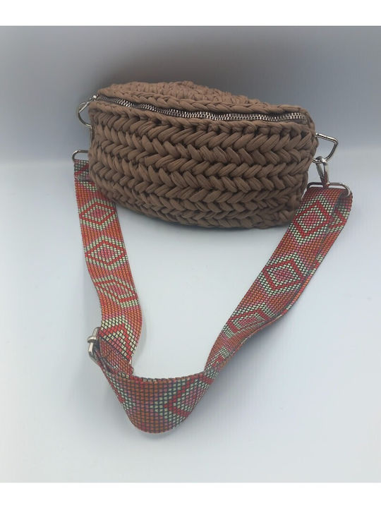 Knitted Women's Crossbody Bag Brown