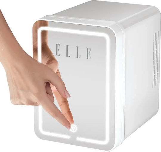Cosmetic Refrigerator 4lt with Shelf, Mirror, LED Lighting & Heating Function White 42W