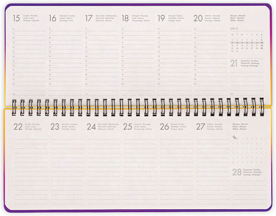 Legami Milano Kitty Bubble Tea Εβδομαδιαίο Planner 2027 Λιλά Σπιράλ
