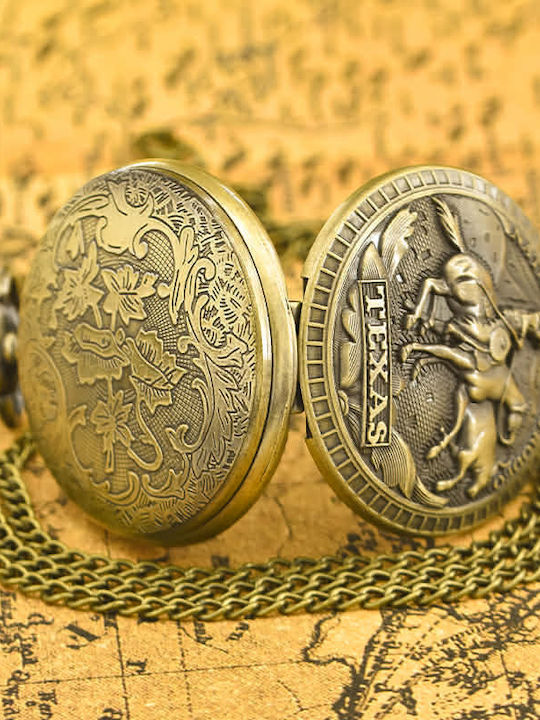 Texas Pocket Watch Cowboys On Horses Molf's